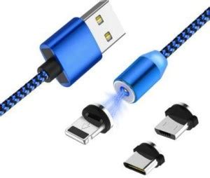 BIROW Magnetic Charging Cable 1 m Magnetic USB Charging Cable, Multi 3 ...