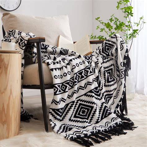 Black And White Throw Bed Blanket at Darcy Ryan blog