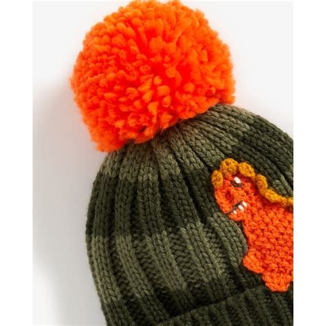 Buy Boys Beanie Dino Design - Khaki Online at Best Price | Mothercare India