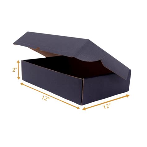 Black Mailer Box - 12x12x2 | Corrugated Boxes Wholesale
