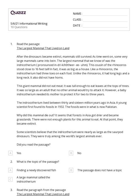 Reading Informational Text Worksheets 3rd Grade 的图像结果