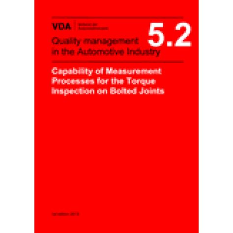 VDA 5.2 - Capability of Measurement Processes for the Torque Inspection ...