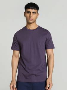 PUMA Solid Men Round Neck Blue T-Shirt - Buy PUMA Solid Men Round Neck ...