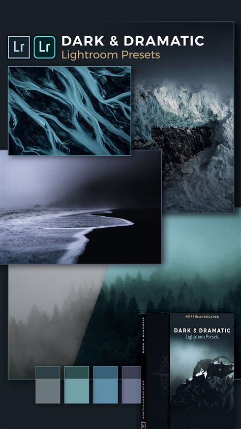 Dark dramatic lightroom presets for abstract landscape photography ...
