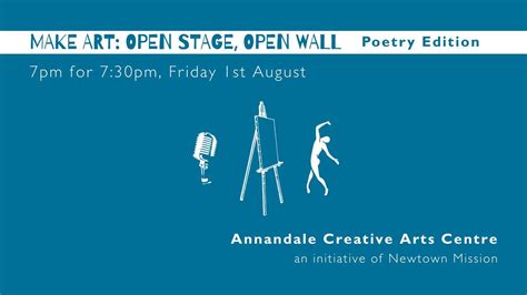 Make Art: Open Stage Open Wall - Poetry Edition, 81 Johnston St ...