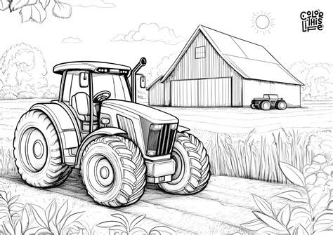 Tractor Color Pages 的图像结果
