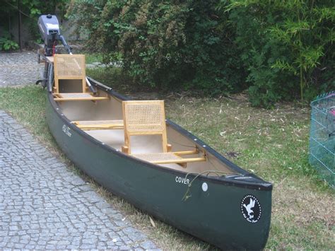 Old Town Discovery 16 selten benutzt Kanu inkl Paddel Johnson Motor Ta ...