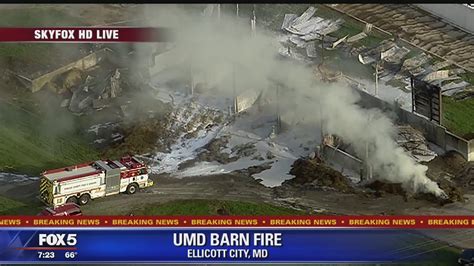 Fire destroys barn at University of Maryland research facility | FOX 5 DC