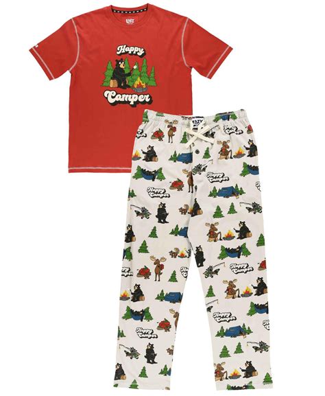 Happy Camper Men's Red PJ Set