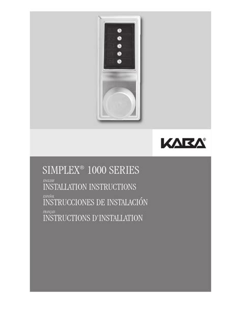 Simplex 1000 Installation Instructions | Descargar gratis PDF | Código ...