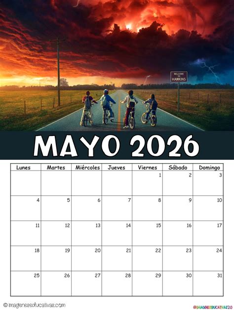 Calendario Stranger Things 2026 - Imagenes Educativas