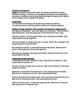 First Grade Math Story Problems 的图像结果