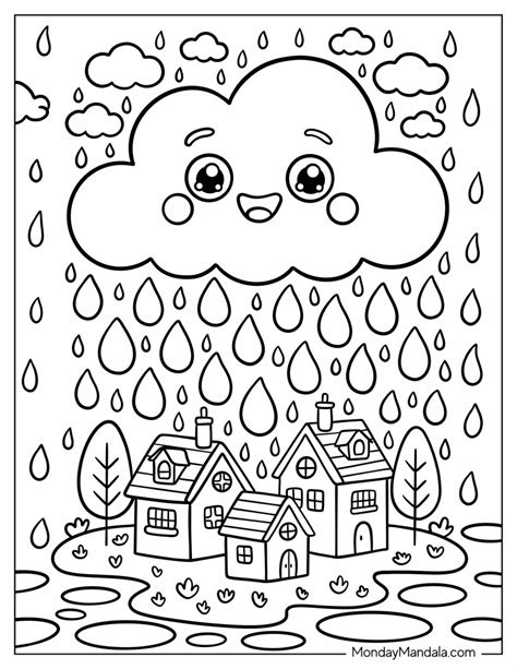 35 Rain Coloring Pages (Free PDF Printables)