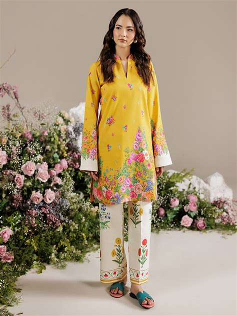 RajBari Amal Summer Prints Lawn D-14 - Vibrant Yellow Pakistani Lawn ...