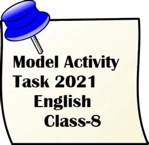 Image result for Model Activity Task Class 8 English