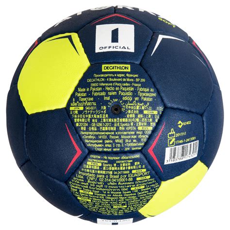 H100 Soft S1 Kids' Handball - Navy Blue/Yellow