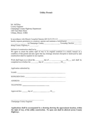 Fillable Online co champaign il Champaign County Highway Department ...