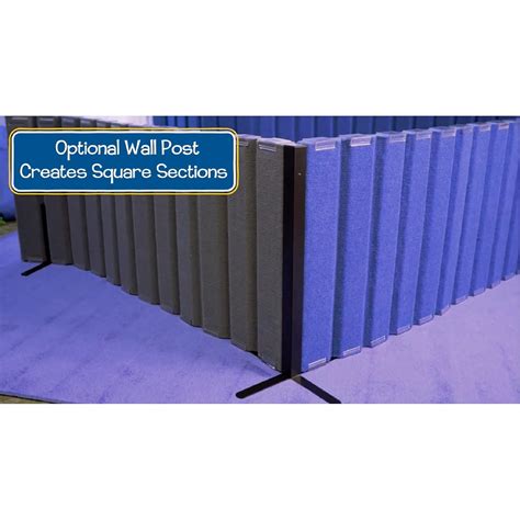 Buy Angeles Quiet Divider with Sound Sponge 48”x6' Room Divider, Slate ...