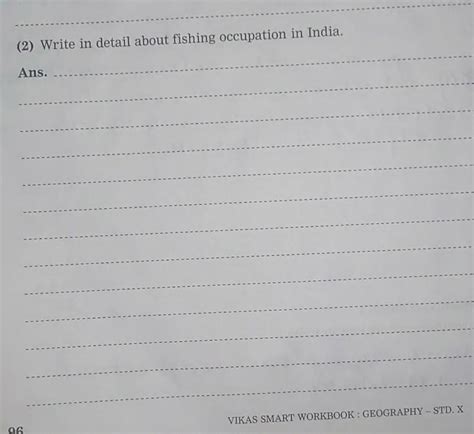 write in details about fishing occupation in Indiaclass ...