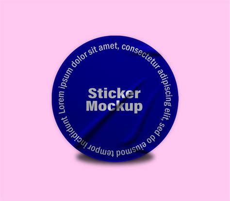 Round sticker mockup design psd file | Premium PSD