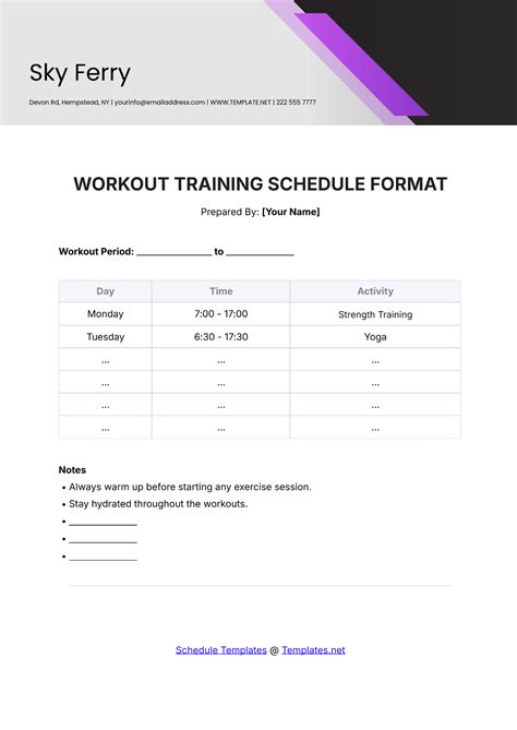 Workout Schedule Form 的图像结果