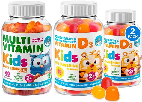 DR. MORITZ Gomitas de vitamina D para niños y adultos, paquete de 2 gomitas multivitamínicas ...