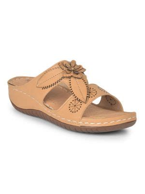 Buy LIBERTY Beige Wedge Round Toe Sandal (EURO 36) Online