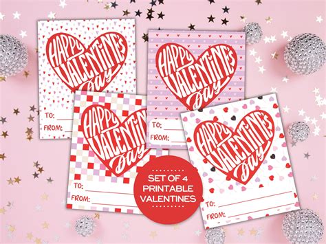 Classroom Valentine Printable Exchange Cards for Valentine's Day ...