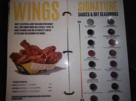 Buffalo Wild Wings (Bww Gachibowli) Menu at Elizabeth Dunn blog