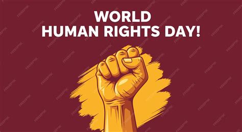 World human rights day fist raised in solidarity | Premium Vector