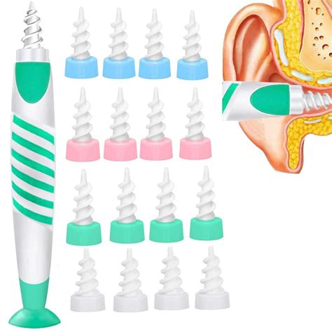 Ear Wax Remover, Q Grips Ear Cleaner, Upgraded 360 Degree Spiral ...