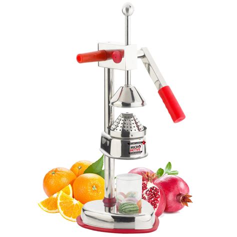 Buy MICROACTIVE® 304 Stainless Steel Manual Hand Press Orange ...