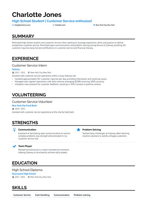 High School Student Resume Examples & Guide for 2025