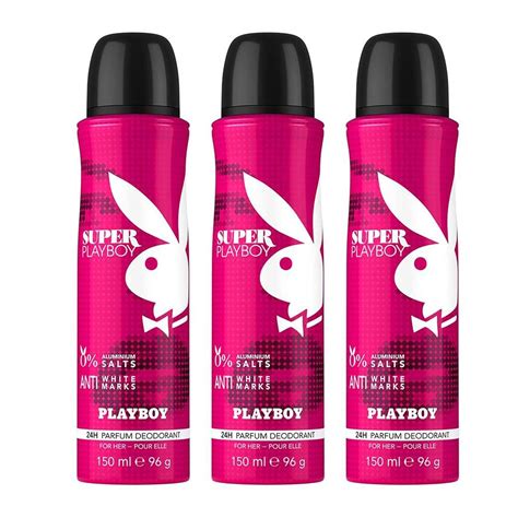 Playboy Super Women Deodorant Spray 150ml (Pack of 3) : Amazon.in: Beauty
