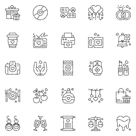 Premium Vector | Wedding icon pack marrying ceremony iconsvector ...