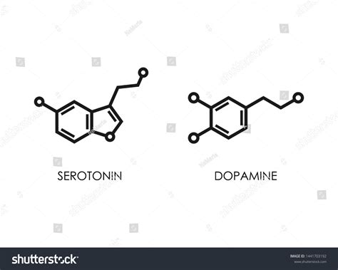 Serotonin And Dopamine Molecule