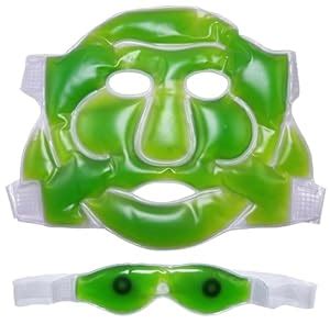 PEGACORN Cool Gel Full Face Mask Summer Ice Cooling Sleeping Mask For ...