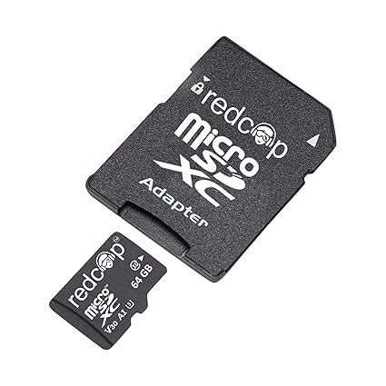 redcop MicroSDXC Memory Card 64GB with Full Size Adapter – Upto 150MB/s ...