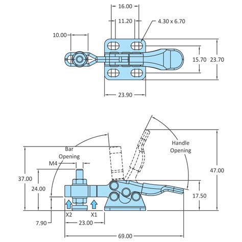 Steelsmith H-Series Miniature Clamps (205,206 Series) Clamps – Block-To-Box