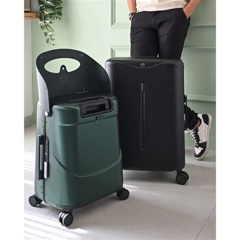 Miamily Midnight Black Ride-On Trolley Check-In Luggage 24 inches ...