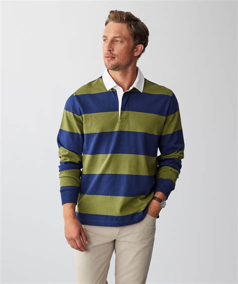 Block Stripe Rugby Jumper - Moss - x-sweats - GAZMAN