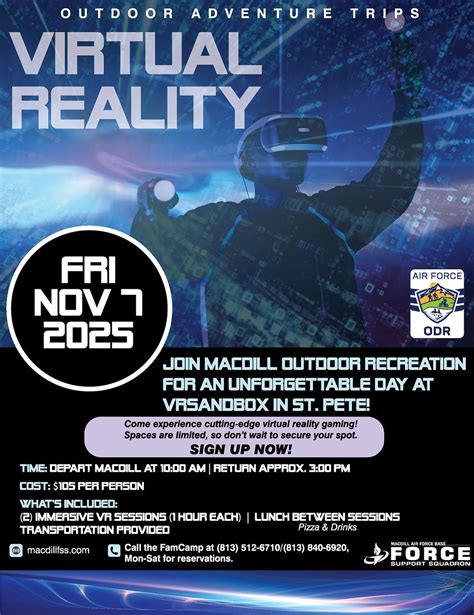 Virtual Reality Trip, MacDill Air Force Base Outdoor Recreation and ...