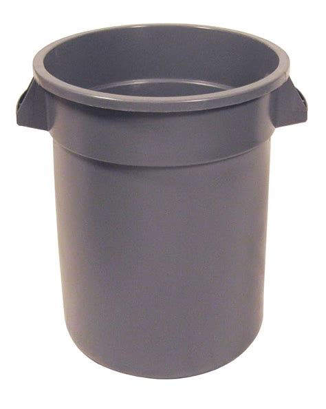 Continental 1001GY 10-Gallon Huskee LLDPE Waste Receptacle, Round, Gray ...
