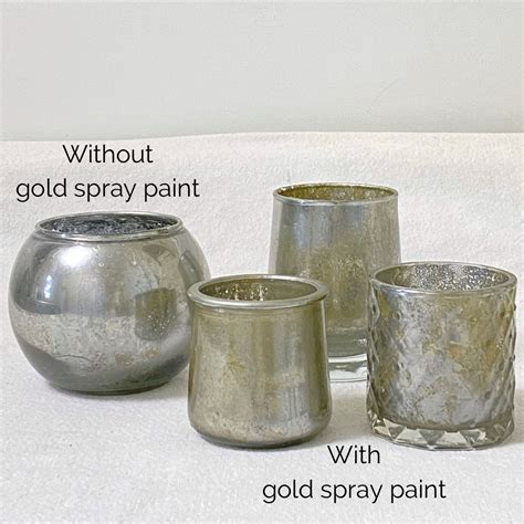 Diy Mercury Glass Candle Holders DIY Gold Mercury Glass Candle Holders