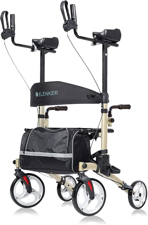 10” ELENKER Upright Rollator Walker Rolling Walker | Ubuy India