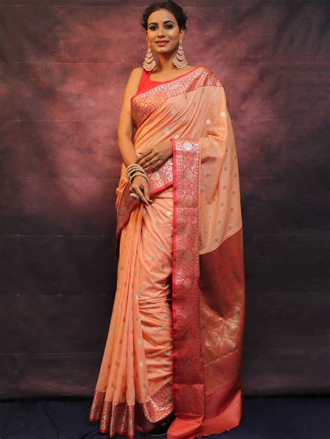 Buy Peach Sarees Online at Best Prices