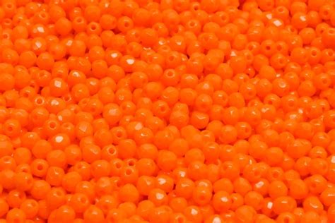 3mm Czech Fire Polish Round Bead, Orange, 50 pieces | Michaels