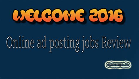 Online ad posting jobs Review 2016 How to earn money?