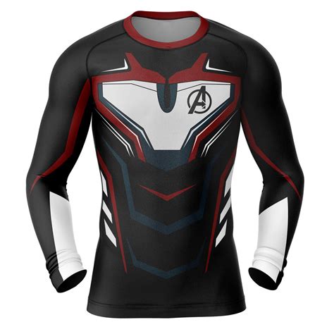 Avengers Endgame Long Sleeve Rash Guard Compression Shirt - AnimeBape