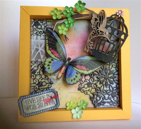 Image result for Handmade Shadow Box Card
